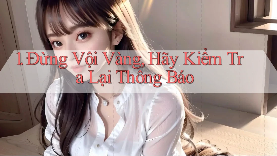 1. Đừng Vội Vàng, Hãy Kiểm Tra Lại Thông Báo